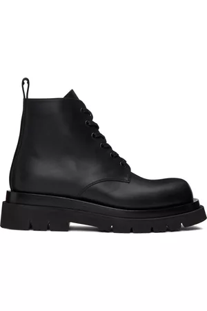 Bottega Veneta Mænd Støvler - Black Lug Lace-Up Boots