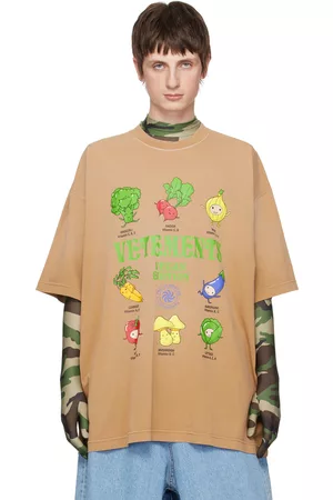 Vetements Mænd Kortærmede - Brown 'Vegan Edition' T-Shirt
