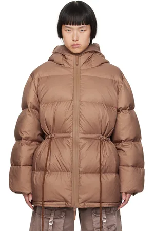 Acne Studios Brown Hooded Down Jacket