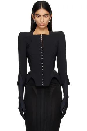 MUGLER Black Curvy Jacket