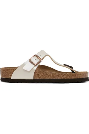 Birkenstock Off-White Regular Gizeh Sandals