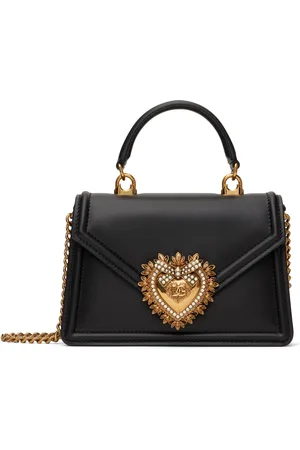 Dolce & Gabbana Black Small Smooth Calfskin Devotion Bag