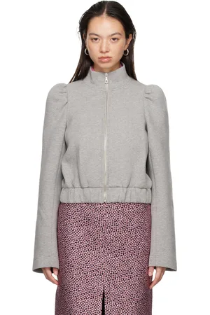 DRIES VAN NOTEN Gray Zip Cotton Jacket
