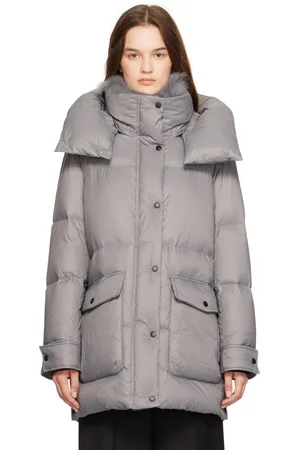 YVES SALOMON Gray 3/4 Down Jacket