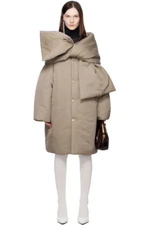 Marie Adam-Leenaerdt Gray Scarf Puffer Jacket