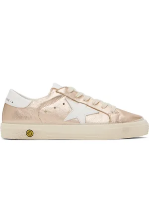 Golden Goose Kids Pink & White May Sneakers