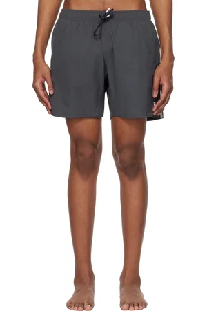 HUGO BOSS Gray Signature Stripe Swim Shorts