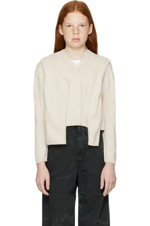 Maison Margiela Kids Beige Layered Cardigan