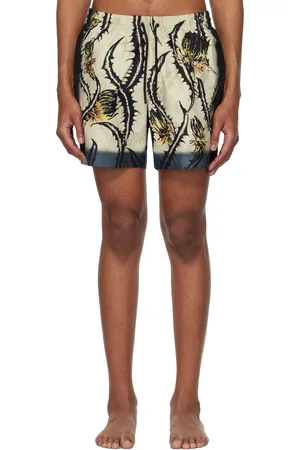 DRIES VAN NOTEN Beige Printed Swim Shorts