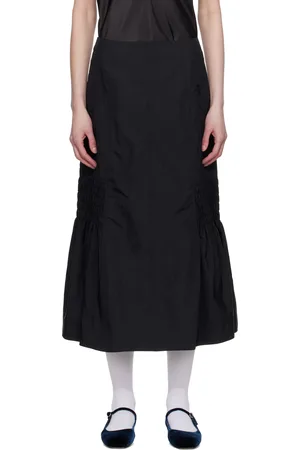 Kijun Smocked Mermaid Midi Skirt