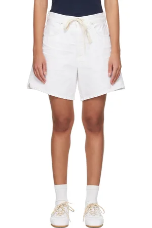 Citizens of Humanity White Brynn Drawstring Denim Shorts