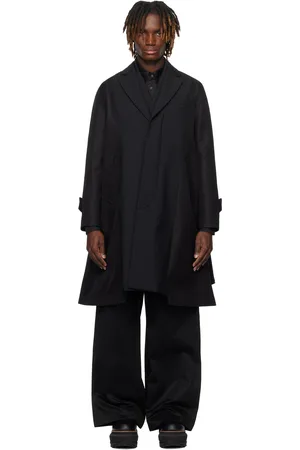 SACAI Black Suiting Bonding Mix Coat
