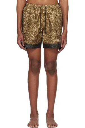 DRIES VAN NOTEN Khaki Printed Swim Shorts