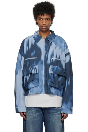 Collina Strada Blue Barbed Floral Nash Denim Jacket