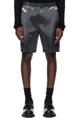 HELIOT EMIL Gray Liquid Shorts