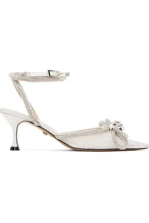 Mach & Mach Lace Double Bow Kitten Heels