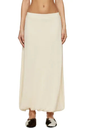 Lauren Manoogian Off-White Balloon Maxi Skirt