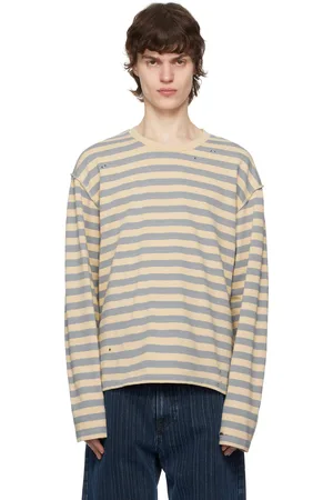 mfpen Gray & Beige Wide Stripe Sweater