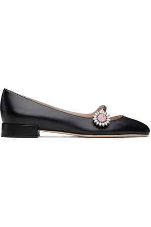 VALENTINO GARAVANI Black Mary-Jane Preshoes Ballerina Flats