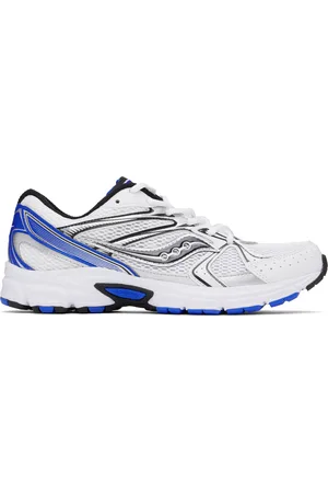Saucony White & Blue Ride Millennium Sneakers