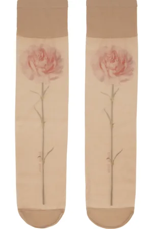 Simone Rocha Beige Sheer Socks
