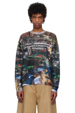 KHOKI Multicolor Collage Printed Knit Sweater