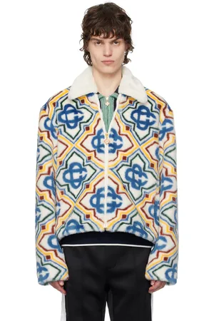 Casablanca Multicolor Jacquard Faux-Fur Jacket