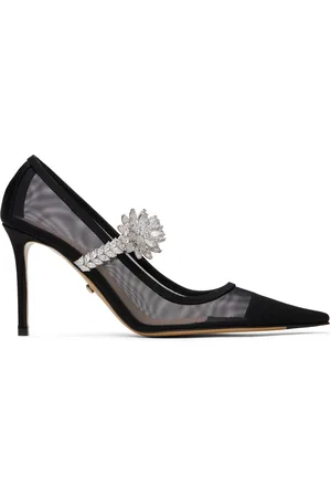 Mach & Mach Lotus Flower Mesh Heels