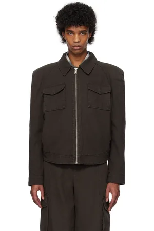HAN Kjøbenhavn Brown Cotton Canvas Short Jacket