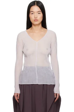 Issey Miyake Purple January Chiffon Twist 1 Top
