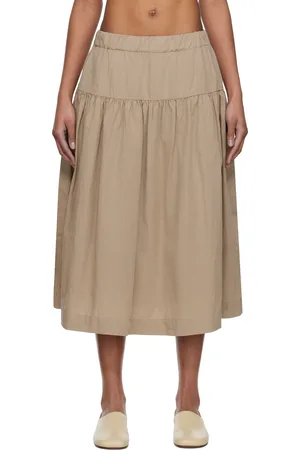 CASEY CASEY Beige Upup Midi Skirt