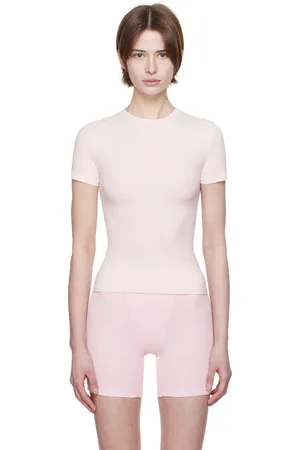 SKIMS Pink Cotton Jersey T-shirt