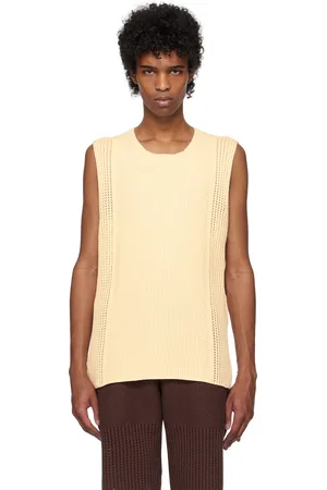 Issey Miyake Off-White Rustic Knit Vest