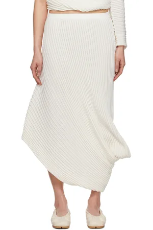 Issey Miyake Off-White Stream Midi Skirt