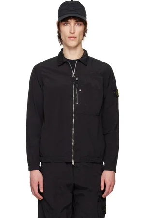 Stone Island Black Regenerated Nylon Metal ECONYL Overshirt