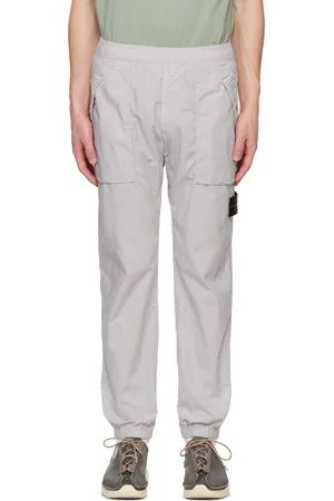 Stone Island Gray Stretch Cotton Tela Paracadute Sweatpants