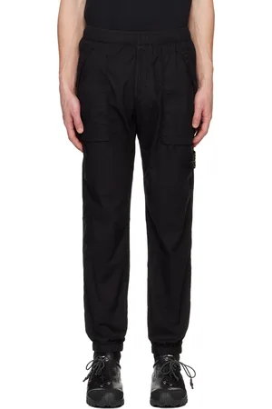 Stone Island Black Stretch Cotton Tela Paracadute Sweatpants