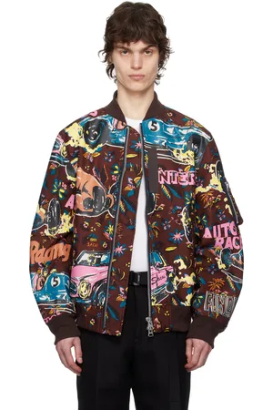 SACAI Multicolor Car Race Tropical Print Bomber Jacket