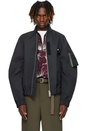 SACAI Black 3 Layer Bonding Bomber Jacket