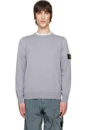 Stone Island Gray Soft Organic Cotton Crewneck Sweater