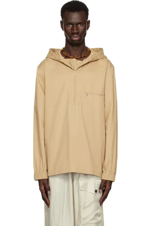 DRIES VAN NOTEN Beige Half-Zip Jacket