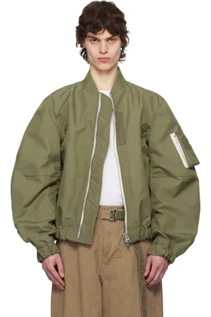SACAI Khaki 3 Layer Bonding Bomber Jacket