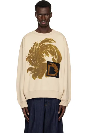 DRIES VAN NOTEN Beige Appliqué Sweatshirt