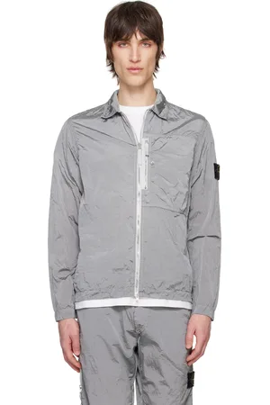 Stone Island Gray Regenerated Nylon Metal ECONYL Overshirt