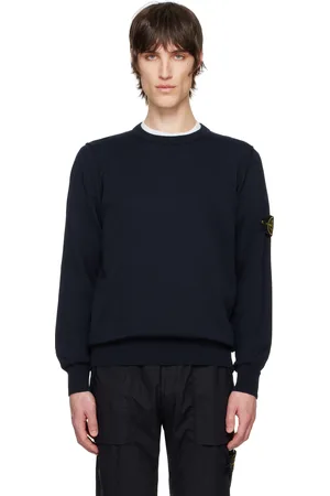 Stone Island Navy Soft Organic Cotton Crewneck Sweater