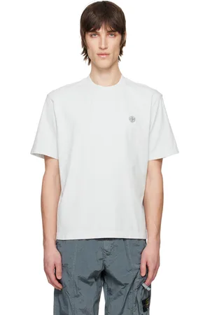 Stone Island Blue Combed Organic Cotton Jersey T-shirt