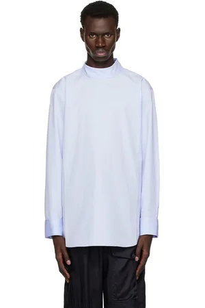 DRIES VAN NOTEN Blue Turtleneck Shirt