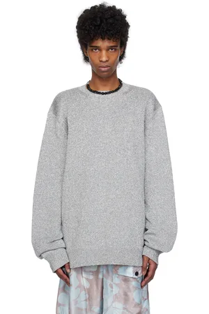 DRIES VAN NOTEN Silver Metallic Thread Sweater