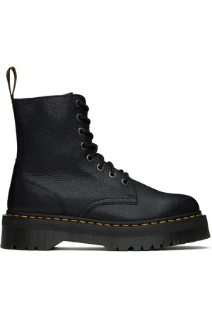 Dr. Martens Black Jadon Pisa Leather Boots