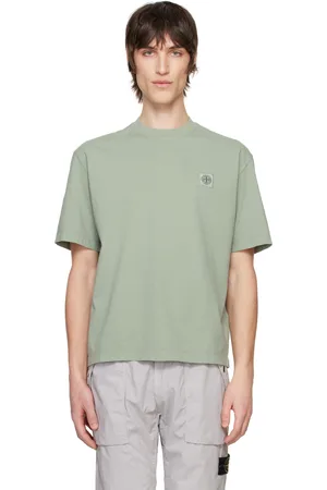 Stone Island Green Combed Organic Cotton Jersey T-shirt